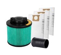 DEWALT Shop Vac - Bolsas de polvo y adaptador de herramientas eléctricas, filtro de aspiradora HEPA de repuesto, paquete de 3 bolsas de filtro y kit adaptador para aspiradora de tienda húmeda y seca