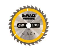 DEWALT Sierra Circular de Construcción 160mm, 30D, para Madera y Clavos