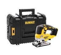 DEWALT Sierra de Calar XR 18V Sin Escobillas, 0-3200 cpm, Corte Bisel 45°, Profundidad en Madera 135mm, Metal 25mm, Acero 10mm, Incluye Maletín TSTAK II - DCS334NT-XJ