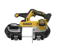 DEWALT Sierra de cinta MAX XR de 20 V, motor sin escobillas, portátil e inalámbrica, capacidad de corte de 3-3/8 pulgadas, solo herramienta desnuda (DCS378B)