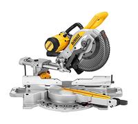 DEWALT Sierra de panel DWS727 de 1650 W (250 mm, con limitador de profundidad de corte, inclinación y ángulo de inglete infinitamente ajustable, pantalla de línea de corte (XPS), incluye hoja de