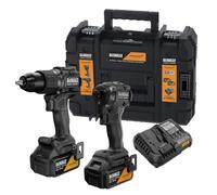 DeWalt Taladro Atornillador de Impacto Inalámbrico y Atornillador de Impacto, 18V, con 2 Baterías 5Ah, Cargador Rápido, Caja T-STAK, Edición Especial McLaren
