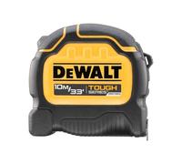 DeWALT TOUGHSERIES™ - Cinta métrica de 10 m (32 mm de ancho) Rip-Shield; revestimiento de hoja que proporciona una mayor durabilidad, carcasa ultra resistente que mantiene la cinta segura y segura EC