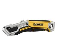 DeWALT TOUGHSERIES™ Cuchillo utilitario retráctil de alta resistencia 2 veces más larga vida útil y resistencia a los escombros, práctico almacenamiento a bordo para hasta 10 cuchillas. Suministrado