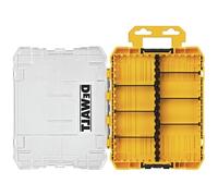DEWALT TSTAK - Caja de herramientas, 8 compartimentos, organizador de tapas transparentes, cierres laterales para una fácil conexión, compartimentos extraíbles para herramientas pequeñas y accesorios