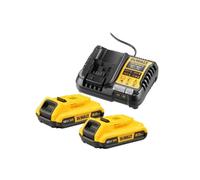 DEWALT Xr Power Pack 2 Baterías 18V 2.0Ah Cargador Universal 12V/18V Dcb1104D2-Qw