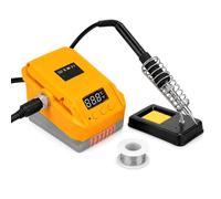 Dewalt18V Kit de Soldador, Estación de Soldador Inalámbrico Portátil | 180-480°C Pantalla Digital Ajustable Con Alambre de Soldadura, para Batería de 18V Dcb180 Dcb182 Dcb184 Dcb200
