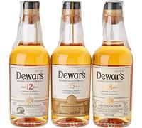 DEWAR'S Blended Scotch Whisky, set regalo, 12, 15 & 18 YO, 40%, 3 x 20 cl