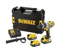 DEWATL Taladro Percutor sin Escobillas XR 18V XRP, 95Nm, 3 Velocidades, 3 Baterías 5Ah, Cargador, Maletín TSTAK, DCD996P3-QW