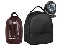 dewdat Bolsa de Camping | Estuche Protector para Ventilador De Exterior con Asa,Cubierta Protectora Antipolvo y Organizador para Cubiertos Cucharas Palillos Pala Almacenamiento