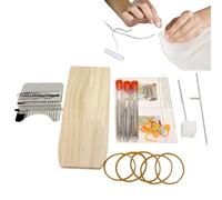 dewdat Kit de Métiers à Réparer les Tissus | Appareil à Trousseaux Miniature Rapide et Portable | Métiers à Réparer pour Débutants en Récupération Textile - pour Réparation Maison Vêtements