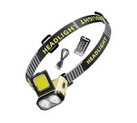 dewdat Luz Frontal para la Frente, Linterna Frontal LED USB Recargable Confortable, Impermeable para Pesca Nocturna, Camping, Senderismo, Running y Actividades Exteriores