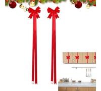 dewdat Noeud en Ruban pour Porte de Placard Noël - Décorations de Fête Réutilisables - de Placard Rouges pour la Cuisine - Portes Entrées Clôtures Arbres Couronnes de Voiture Art de Table