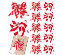 dewdat Noeud Pour Couronne De Noël,12 Pièces De Décorations Festives De Noël - Pour Couronne Guirlande Sapin DeNoël - Pour Intérieur Extérieur Maison Mariage Escalier Cheminée