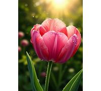 Dewdrop Flower 30 Piece Jigsaw Puzzles for Adults, Colourful, Challenging & Brainteasing Adult Puzzles 30 Pieces Tulip, Fun jigsaws for The Whole Family 10x8 Inch