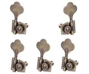 Dewedrt 5 Uds Guitarra Vintage Bajo Abierto Clavijas de AfinacióN Clavijas de MáQuina Sintonizadores 1L4R para 5 Cuerdas Bajo Bronce