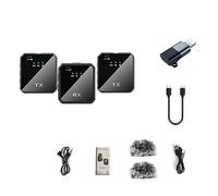 Dewedrt de MicróFono InaláMbrico con CancelacióN de Ruido MicróFono PortáTil con Pinza para el Cuello Podcast Entrevista CáMara GrabacióN de Video