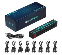 Dewedrt PEDAL POWER Pedal de Guitarra Power Efector de Guitarra Fuente de AlimentacióN 8 Salidas CC Aisladas Pedal de Efectos de Guitarra Accesorios de Guitarra