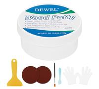 DEWEL 200g Masilla de Madera Blanca para Rellenar Agujeros Profundos y Arañazos, Pasta Tapagrietas para Restaurar los Tableros, Mesas, Armarios