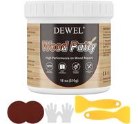 DEWEL 500g Masilla de Madera, Masilla reparadora Blanca, para Rellenar Agujeros Profundos y Arañazos en Muebles de Madera, Pasta Tapagrietas para Restaurar los Tableros, Mesas, Armarios