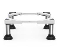 DEWEL Base Ajustable para Lavadora, Estructura Base para Lavadora para Frigorífico, Secadora y Congelador, Carga de Oso 300 kg, Ajustable 43-62 cm, 15-18 cm, Blanco