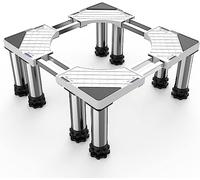 DEWEL Base de Lavadora 8 Pies, Ajustable Largo/Ancho 54.5-67 CM, Alto 17.5-20.5 CM, Capacidad de Carga 500 Kg Base de Lavadora Ajustable Para Frigorífico, Secadora y Congelador