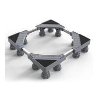 DEWEL Base de Lavadora de 12 Pies, Base de Frigorífico Universal Ajustable para Secadora, Carga de Oso 500kg Base Ajustable Ancho 46-60cm, Altura 10cm-13cm, Gray