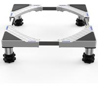 DEWEL Base Lavadora, Soporte Lavadora Secadora Carga 350 kg, Secador de base de refrigerador, Base de Lavadora Ajustable de congelador, Ancho 44,5-65cm, Altura 13cm - 17cm(Blanco)