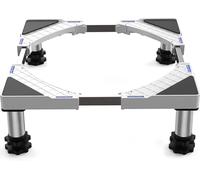 DEWEL Base Lavadora Soporte Lavadora Secadora para frigorífico, Ajustable con 4 pies de altura 13-16 cm, soporte para secadora universal, carga máxima 500 kg