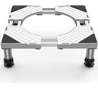 DEWEL Base para lavadora con 4 patas + 8 tubos, carga de oso 500 kg, base ajustable para lavadora, frigorífico, secadora y congelador (ajustable de 54,5 a 67 cm, 13-17 cm)