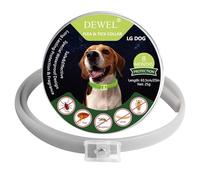 DEWEL Collar Antiparasitario Luminoso en Noche sin Electricidad, Collar contra Pulgas, Garrapatas, Piojos y Mosquitos, Tamaño 63,5cm para Perros Grandes, Medianos y Pequeños