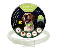 DEWEL Collar Antiparasitario Luminoso en Noche sin Electricidad, Collar contra Pulgas, Garrapatas, Piojos y Mosquitos, Tamaño 63,5 cm para Perros Grandes, Medianos y Pequeños, 1 Unidad