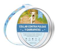 DEWEL Collar Antiparasitario Perros, Collar contra Pulgas Garrapatas Mosquitos y Piojos, Control Antipulgas para Perros y Gatos por 4-6 Meses, Tamaño Ajustable y Cortable 63.5 cm Rosa