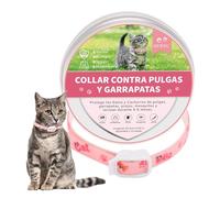 DEWEL Collar Antiparasitarios Perros, Collar contra Pulgas, Garrapatas y Mosquitos, Collar Antipulgas para Perros y Gatos 6-8 Meses, Collar para Perros y Gatos (Rosa, S)