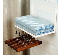 DEWEL Estantería magnética para lavadoras, plegable, para lavadoras, toallas de lavadora, tendedero extensible, estante para ropa sucia, capacidad de carga 2kg, blanco, 40 x 25 cm