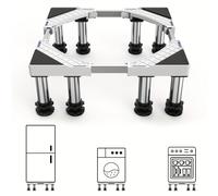 DEWEL Estructura Base de 8 Pies para Lavadora, Pedestal para Lavadora y Secadora, Estructura Base para Lavadora, Carga 450 kg, para Neveras, Lavadoras (Ancho: 43-57 cm/Altura 18)