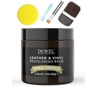 DEWEL Kit de reparación de Cuero Marrón 200g Cuidado del Cuero del Coche Bálsamo de Color de Cuero sintético Kit de reparación de Cuero para la restauración de Cuero Grietas Agujeros