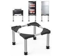 DEWEL Mini Base para Refrigerador, Base Ajustable para Lavavajillas, Altura Ajustable de 33-36cm, para Lavavajillas, Congelador Horizontal, Armario de Cocina y Electrodomésticos Estáticos Negro