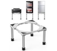 DEWEL Mini Base para Refrigerador, Base Ajustable para Lavavajillas, Altura Ajustable de 33-36cm, para Lavavajillas, Congelador Horizontal, Armario de Cocina y Electrodomésticos Estáticos Blanco