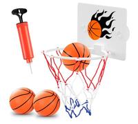 DEWEL Mini Canasta Baloncesto Infantil con 3 Pelotas y Inflador, Canasta Baloncesto para Niños Juguetes de Baño Bebe, Aro Colgante para Niños con Ventosa Fuerte, Regalo para Navidad y los Reyes
