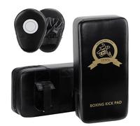 DEWEL Paos Boxeo Entrenamiento Manoplas Boxeos para Brazo Curvada para Golpes, Almohadillas de Impacto de Boxeo Entrenar en casa para MMA, Paos Muay Thai, Kickboxing