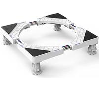 DEWEL Soporte para lavadora, podio para lavadora y secadora, adecuado para frigoríficos, lavadoras, congeladores, armarios y electrodomésticos estáticos (ancho ajustable de 46 a 65 cm)