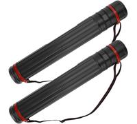 DEWEL Tubo Portaplanos Ajustable A1 para Dibujo De Artistas, 45-75 cm, Impermeable, Telescópico, Ajustable, Expandible, con Correa de Transporte, para Dibujos, Planos, Mapas, Rotafolios, 2 PCS