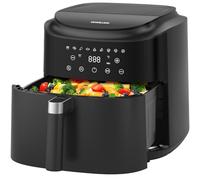 Dewelling Air Fryer XXL 9L - 2350W Freidora de aire para una cocción rápida, 9 programas, pantalla LED y función de mantenimiento caliente, freidora sin aceite moderna para comidas familiares