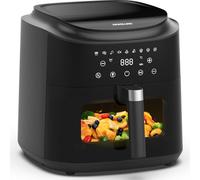 Dewelling Freidora de Aire 9L - 2350W Airfryer de Alta Potencia para Cocción Rápida, Sin Aceite con Ventana, 9 Programas, Recordatorio Shake, Mantener Caliente, 40-200°C