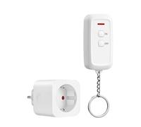 DEWENWILS Enchufe inalámbrico, 16 A, 3680 W, programable y ampliable, mando a distancia, 30 m alcance, decoración navideña