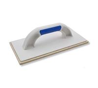 DEWEPRO® Talocha de fieltro, plástico (PS), llana de 6 mm con inserto de fieltro para enlucido y enlucido fino, 280 x 140 mm, llana de fieltro para albañil