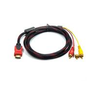 Dewfigs ㅤ Cable HDMI a RCA 1.5M para Transmisión de Audio y Video, Compatible con Todos Los Dispositivos HDMI y Entradas RCA para HDTV, Reproductores de DVD, proyectores, Consolas de Juegos y Más