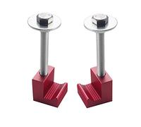 DEWHEL Caja de herramientas premium de aluminio J Hook Crossover Toolbox Truck Universal Fit (2 PCS, rojo)