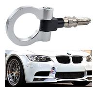 Dewhel JDM Aluminum Track Racing Front Rear Bumper Car Accessory Auto Trailer Ring Towing Tow Hook Kit Silver Screw On For BMW 1 3 5 Series X5 X6 E36 E39 E46 E82 E90 E91 E92 E93 E70 E71 MINI Cooper by Dewhel